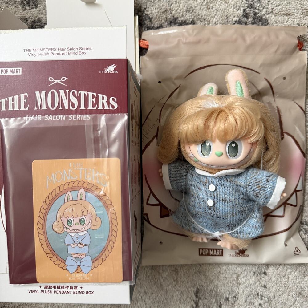 Pop Mart The Monsters Labubu Hair Salon Series Vinyl Plush - Blue Prelude